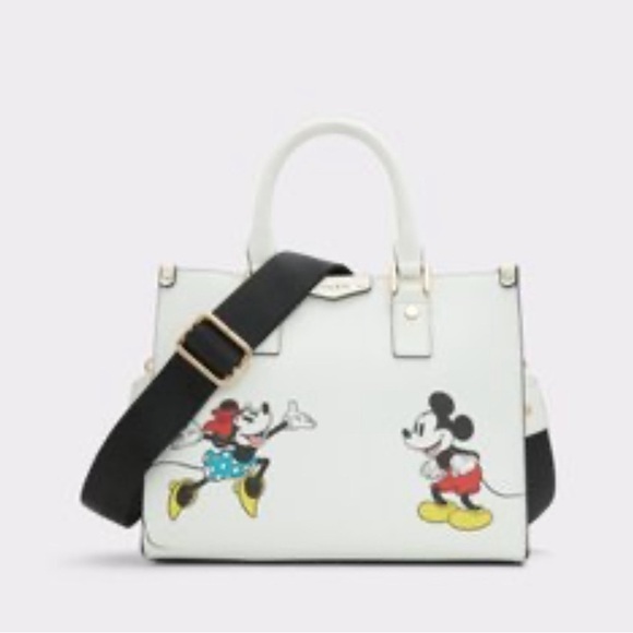 DISNEY X ALDO 100 Mickey & Minnie Handbag and Disney MULTI CHARACTER  Crossbody - Picture 10 of 14